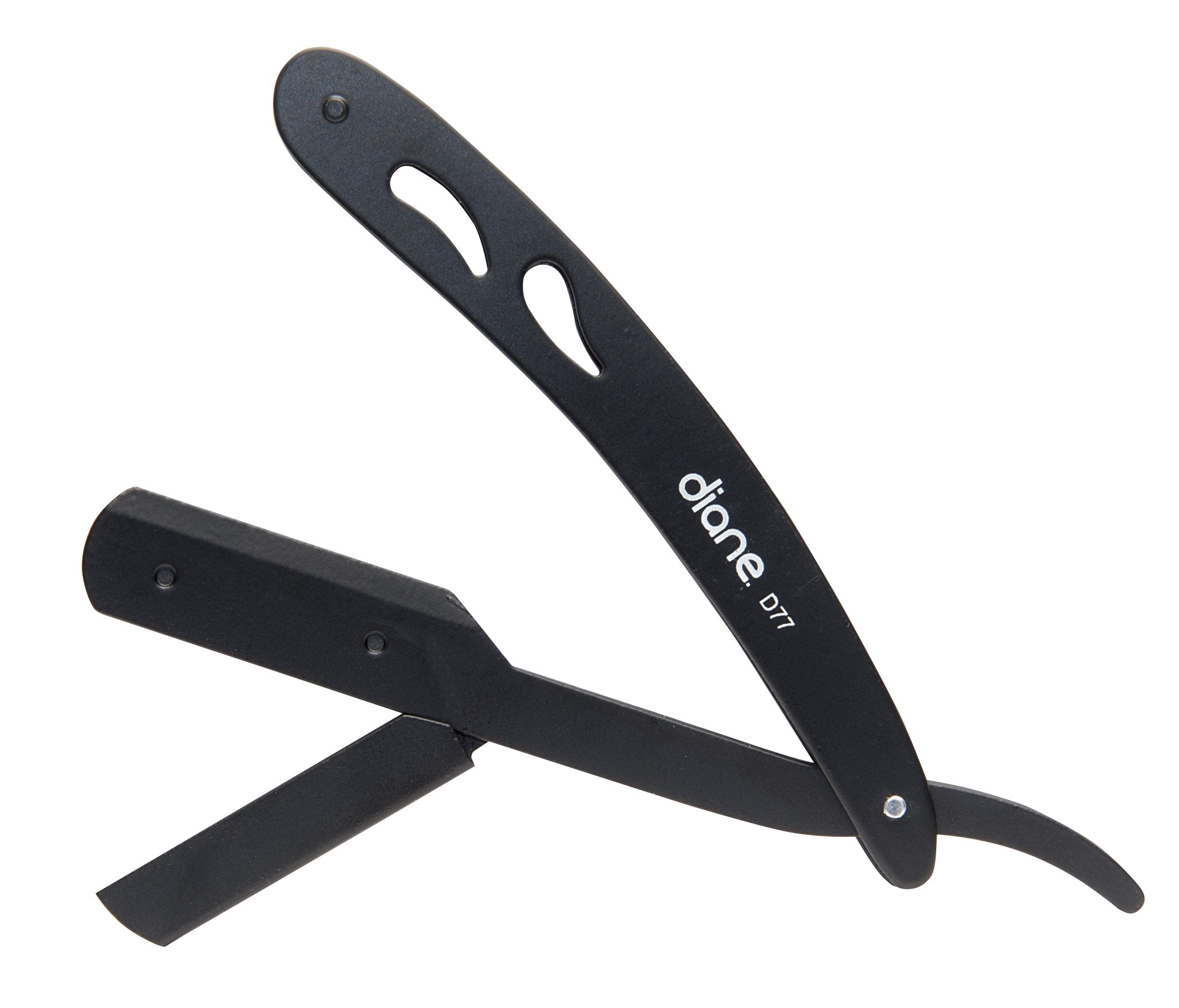 Diane Professional Straight Edge Shaving Razor, Black, 0.15 lb